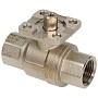 Краны латунные шаровые двухходовые DN 15-50 PN 25-40 никелированные под привод РИДАН AMZ-112R купить в Уфе | "Проконсим"