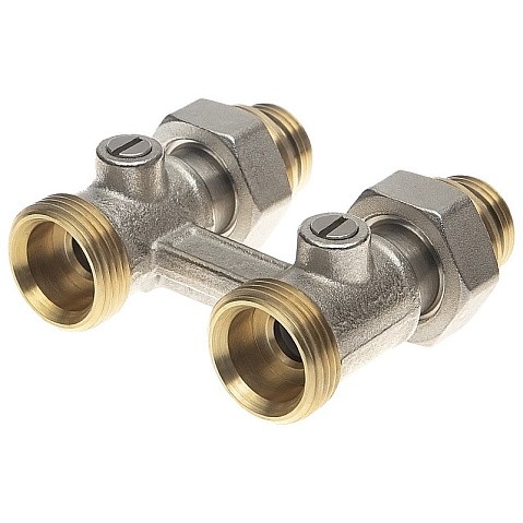 Узел нижнего подключения DN 20 прямой двухтрубный 20-1/2'' никелированный с ниппелем штуцерхштуцер РИДАН 003L0396R купить в Уфе | "Проконсим"