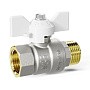 Краны латунные шаровые DN 15-32 PN 25-40 никелированные бабочка белая муфта-штуцер LD Pride 47.302 купить в Уфе | "Проконсим"