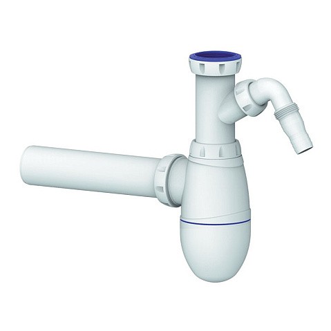 Сифон для мойки Unicorn В510V, 40х40 прямой отвод, 1 1/2'' х40 с отводом для стиральной машины преходник 40х32 купить в Уфе | "Проконсим"