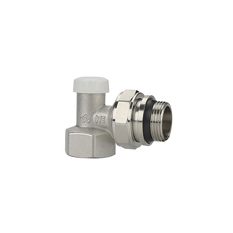 Клапан радиаторный VARMEGA VM10213 DN20 PN10 угловой настроечный G-3/4'' с уплотнением муфта-штуцер купить в Уфе | "Проконсим"