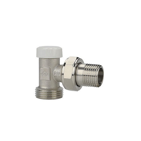 Клапан радиаторный VARMEGA VM10202 DN15x20 PN10 угловой настроечный с еврокомусом G-1/2х3/4'' штуцер купить в Уфе | "Проконсим"