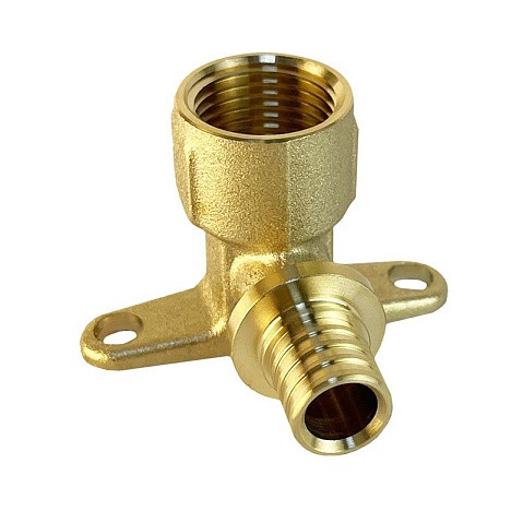 Угольник латунный для PEX труб 16-1/2'' PN 16  под надвижную гильзу Valfex VF.454.AF купить в Уфе | "Проконсим"