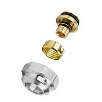 Евроконус 3/4'' DN 20 для PEX МП-труб обжимной 2 резьбовых кольца на штуцере Varmega (930422304) со склада Проконсим в Уфе