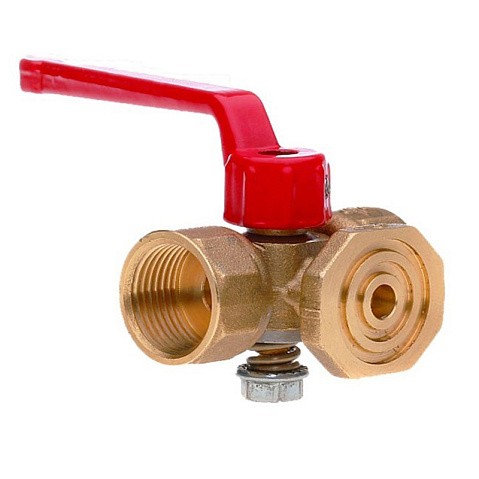 Кран латунный шаровой 11Б18бк(ф)2 DN 15 PN 16 под манометр G1/2''хG1/2'' с контрольным фланцем муфта-муфта рычаг Пензапромарматура купить в Уфе | "Проконсим"