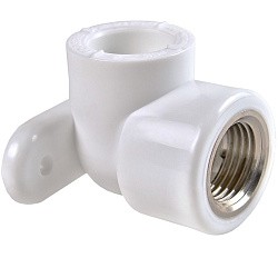  Угольник установочный ПП 20-1/2'' PN 25 белый РВК 21009 (930659309) со склада Проконсим в Уфе