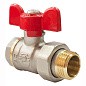 Кран латунный шаровой Valfex Optima.227.NLB1 11Б27фт1М DN 15 PN 25 никелированный американка бабочка купить в Уфе | "Проконсим"