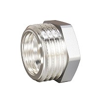  Футорки латунные DN 15-50 PN 40 никелированные штуцер-муфта LD Pride Ду  Дн 40х1 1/2" Ру  соед. (930270078) со склада Проконсим в Уфе