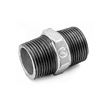  Ниппель чугунный DN 15-50 PN 16 оцинкованный штуцер-штуцер Fittex Plus Ду   Дн 50 2" Ру  соед. (215100070) со склада Проконсим в Уфе