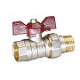 Кран латунный шаровой Temper 88.В-А.12.Б DN 15 PN 40 американка никелированный бабочка купить в Уфе | "Проконсим"