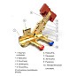 Клапан балансировочный STAD.BY-1-15, DN 15 PN 16 наклонный, латунный Kv 2,97 м3/ч с измерительными ниппелями, дренажный купить в Уфе | "Проконсим"