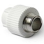 Муфта комбинированная ПП 20-3/4'' PN 25 с наружной резьбой белая Pro Aqua PA23010P купить в Уфе | "Проконсим"