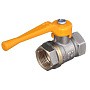 Кран латунный шаровой газовый 11Б27п DN 40 PN 40 никелированный рычаг муфта-муфта БАЗ.А10.0.40.НГ.40.Н купить в Уфе | "Проконсим"