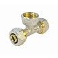 Тройник латунный для PEX труб 20-1/2''-20 PN 10 обжимной никелированный Valfex VF.332.N  купить в Уфе | "Проконсим"