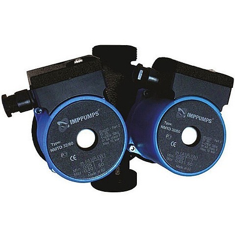 Насос циркуляционный с мокрым ротором NMTD PLUS 25/60-180 36Вт 1х220В сдвоенный с электронным упр. резьбовой PN10 110C IMP PUMPS купить в Уфе | "Проконсим"
