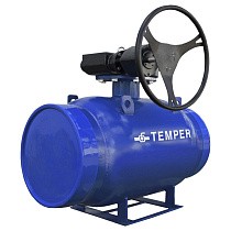 Краны стальные шаровые DN 300-600 PN 16-25 полнопроходные приварные ISO под задвижку с редуктором Temper серия 292 купить в Уфе | "Проконсим"