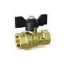 Кран латунный шаровой DN 15 PN 16 под манометр G1/2''хG1/2'' муфта-муфта бабочка LD Pride 44.340.15