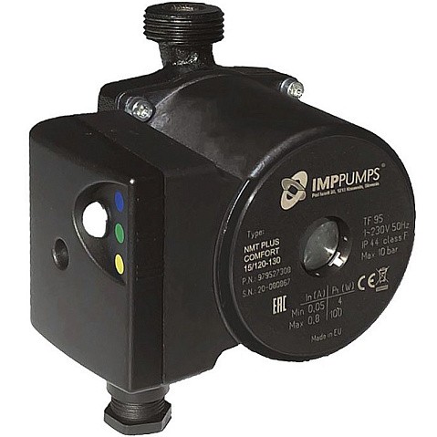 Насос циркуляционный с мокрым ротором NMT PLUS COMFORT INOX 15/90-130 100Вт 1х220В с электронным упр. резьбовой PN10 110C IMP PUMPS купить в Уфе | "Проконсим"