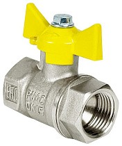 Краны латунные шаровые газовые 11Б27фт1М DN 15-50 PN 25-40 никелированные бабочка муфта-муфта Valfex.277 Standart ГОСТ Р 59553 купить в Уфе | "Проконсим"