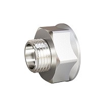  Муфты латунные DN 15-50 PN 40 никелированные муфта-штуцер переходные LD Pride Ду  Дн 40х1 1/2" Ру  соед. (930270042) со склада Проконсим в Уфе