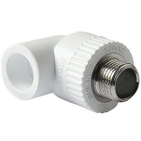 Угольник комбинированный ПП 32-1'' PN 25 с наружной резьбой белый Pro Aqua PA27018P купить в Уфе | "Проконсим"