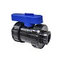 Кран шаровой компрессионный ПНД DN 25 PN 16 наружная резьба -3/4'' внутренняя резьба -3/4'' обжимной для ПЭ труб Кудиновский трубный завод купить в Уфе | "Проконсим"