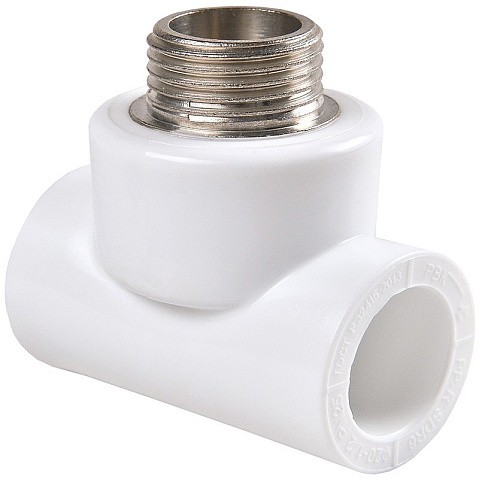 Тройник ПП 40-1/2'' PN 25 белый РВК купить в Уфе | "Проконсим"