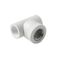 Тройник установочный ПП 20-1/2'' PN 25 с внутренней резьбой белый Pro Aqua PA13912 купить в Уфе | "Проконсим"
