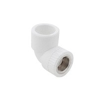 Угольники ПП DN 20-32 PN 25 комбинированные с внутренней резьбой белые PlasticPro купить в Уфе | "Проконсим"