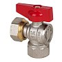 Краны латунные шаровые угловой DN 15-20 PN 40 никелированные бабочка муфта-накидная гайка MVI BV.532 купить в Уфе | "Проконсим"