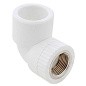 Угольник комбинированный ПП 25-3/4'' PN 25 с внутренней резьбой белый РТП 10793 купить в Уфе | "Проконсим"