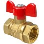 Кран латунный шаровой Valfex.217.LB1 11Б27фт1М DN 25 PN 40 муфта-муфта бабочка купить в Уфе | "Проконсим"