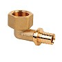 Угольник латунный для PEX труб 20-1/2'' под надвижную гильзу с внутренней резьбой MVI SF.431.0504 купить в Уфе | "Проконсим"