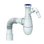 Сифон для мойки Unicorn В520V, 40х50 гибкий отвод, 1 1/2'' х40 с отводом для стиральной машины преходник 40х32 купить в Уфе | "Проконсим"