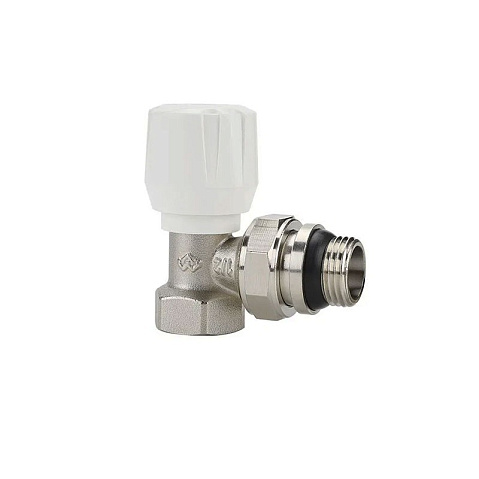 Клапан радиаторный VARMEGA VM10011 DN15 PN10 угловой G-1/2'' с уплотнением муфта-штуцер купить в Уфе | "Проконсим"