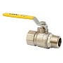 Кран латунный шаровой газовый MVI BV.812 DN 20 PN 25 никелированный полнопроходной муфта-штуцер рычаг купить в Уфе | "Проконсим"