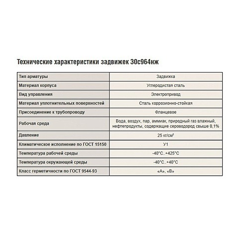 Задвижка стальная 30с964нж DN 500 PN 25 фланцевая под привод тип Г, класс ''А'' L=700мм САЗ АВАНГАРД купить в Уфе | "Проконсим"