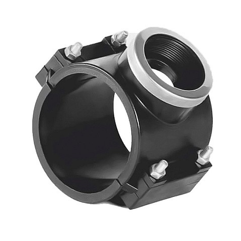 Седелки болтовые НПВХ DN 90-225 PN 10 с внутренней резьбой Хемкор купить в Уфе | "Проконсим" Седелки болтовые НПВХ DN 90-225 PN 10 с внутренней резьбой Хемкор купить в Уфе | "Проконсим"
