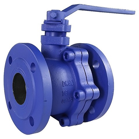 Кран шаровой полнопроходной DN 100 PN 16 чугунный фланцевый 190мм уплотнение PTFE с рукояткой РИДАН 082X4808R купить в Уфе | "Проконсим"