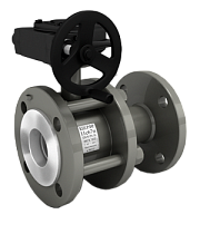 Краны стальные шаровые разборные 11с67п DN 50-150 PN 16 полнопроходные фланцевые под задвижку с редуктором LD купить в Уфе | "Проконсим"