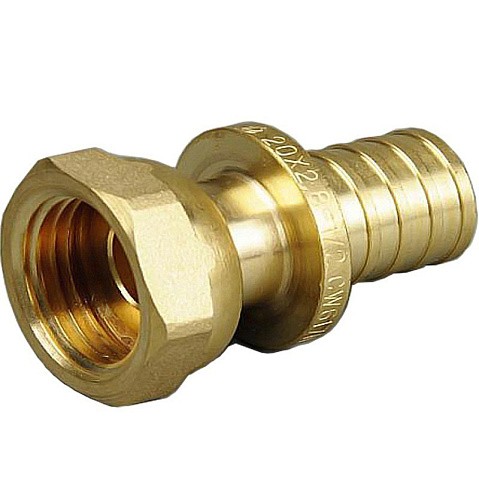 Муфта латунная для PEX труб 25-3/4'' PN 10 под надвижную гильзу ONE PLUS купить в Уфе | "Проконсим"