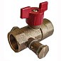 Кран латунный шаровой DN 20 PN 16 с дренажными патрубками G3/4'' муфта-муфта бабочка Пензапромарматура купить в Уфе | "Проконсим"