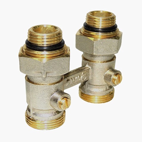 Узел нижнего подключения Vekotrim DN 15 PN 10 прямой двухтрубный 15-3/4'' с ниппелем, штуцер купить в Уфе | "Проконсим"