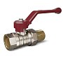 Кран латунный шаровой Temper 88.В-А.1.Р DN 25 PN 40 американка никелированный рычаг купить в Уфе | "Проконсим"