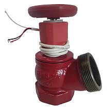 Клапан пожарный чугунный угловой 125гр. DN 50-65 PN 16 КПЧ муфта-штуцер с датчиком ДППК Апогей купить в Уфе | "Проконсим"