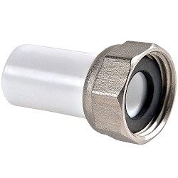  Бурт ПП с накидной гайкой 16-1/2'' PP-R белый РВК 20104 (930659323) со склада Проконсим в Уфе