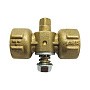 Кран латунный шаровой 11Б18бк(у)2 DN 15 PN 16 под манометр G1/2''хG1/2'' без контрольного фланца муфта-муфта без рычага Пензапромарматура