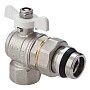 Кран латунный шаровой MVI BV.523 DN 20 PN 40 угловой с уплотнением никелированный полнопроходной американка купить в Уфе | "Проконсим"