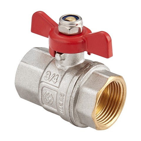 Краны латунные шаровые DN 15-25 PN 40 никелированные бабочка муфта-муфта MVI BV.513 купить в Уфе | "Проконсим" Краны латунные шаровые DN 15-25 PN 40 никелированные бабочка муфта-муфта MVI BV.513 купить в Уфе | "Проконсим"