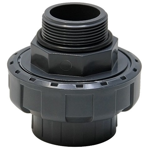 Муфта разборная НПВХ DN 32-1" PN 16 клеевая с наружной резьбой черная Aquaviva BMG32100 купить в Уфе | "Проконсим"